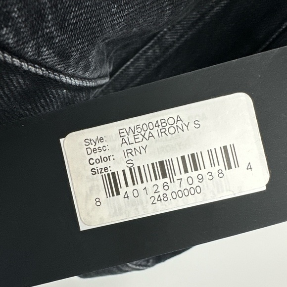 Edwin Jeans Black Denim Jacket Biker Size Small $248 Anthropologie - Picture 4 of 4